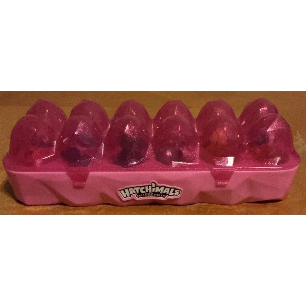 Hatchimals Colleggtibles 12 Pack Egg Carton Case Pink Sparkle With 12 Hatchimals